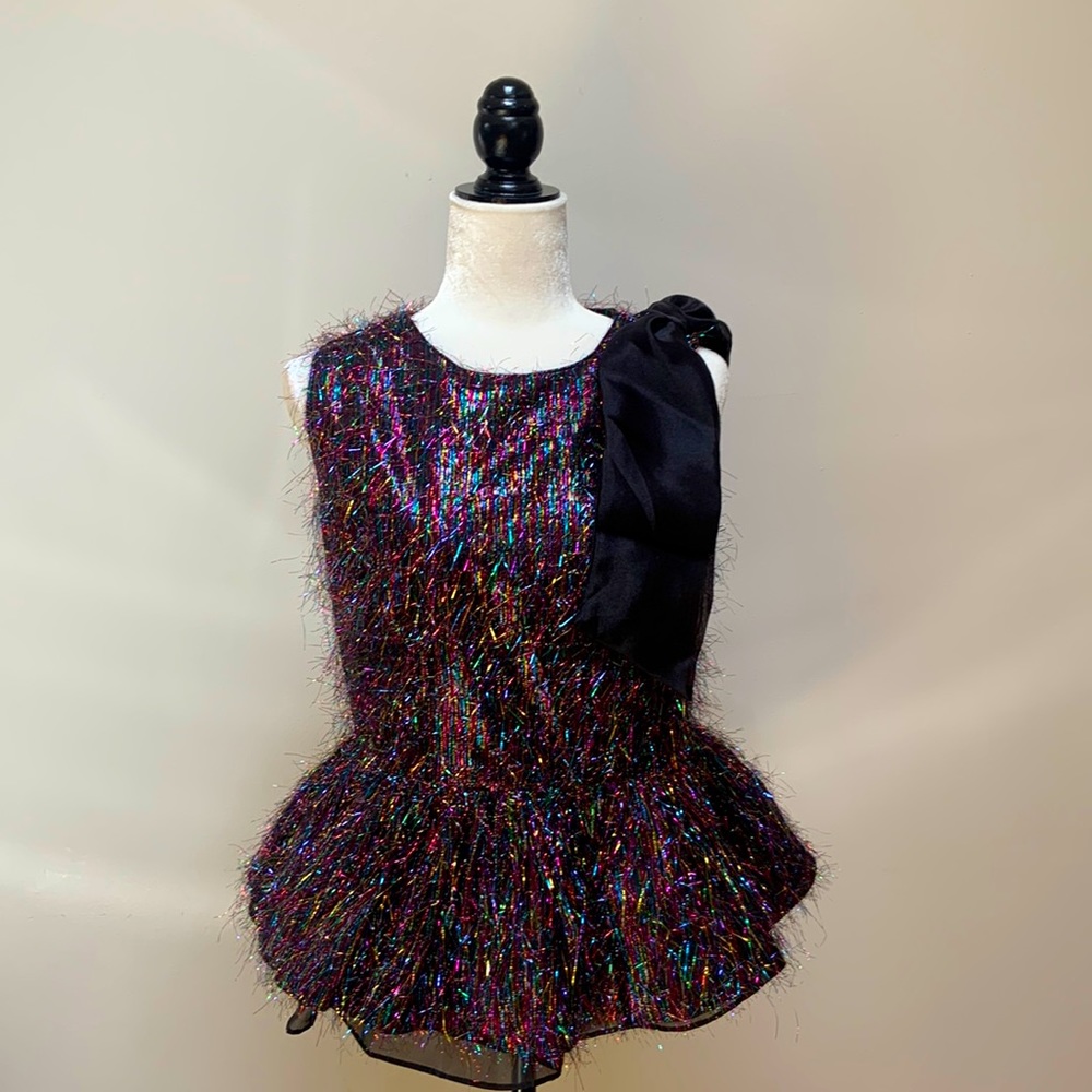 NWT Halogen Rainbow Tinsel Sleeveless Size Small.